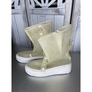 NIKE Air Force 1 Clear PHANTOM WHITE RAIN BOOTS WOMEN Size 7